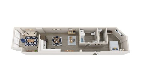 Floor plan for studio, 1 bath, 1587 sqft